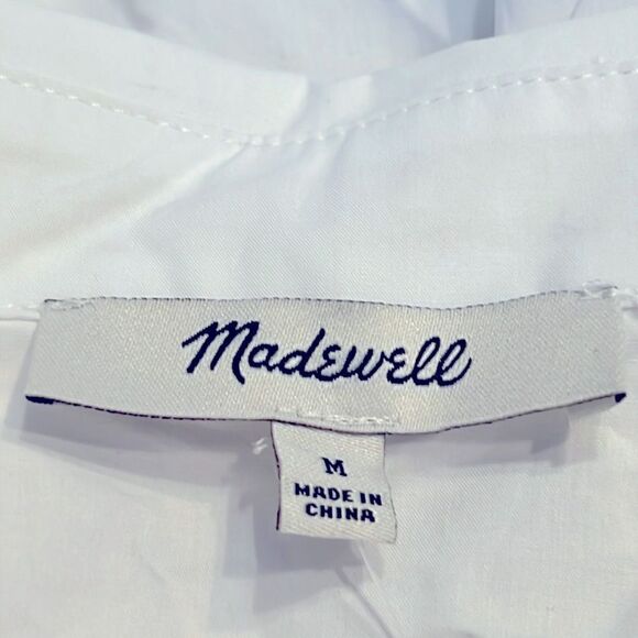 NWT Madewell Depeche Mini White Button-Up Dress Medium - Picture 3 of 9